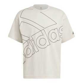 Men’s Short Sleeve T-Shirt Adidas Giant Logo Beige