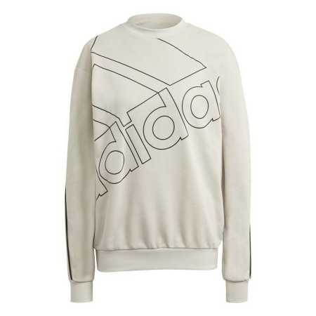 Damen Sweater ohne Kapuze Adidas Giant Logo Beige