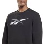 Men’s Sweatshirt without Hood Reebok Essentials Vector Black