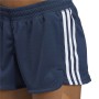 Träningsshorts Adidas Knit Pacer 3 Stripes Kvinna Mörkblå