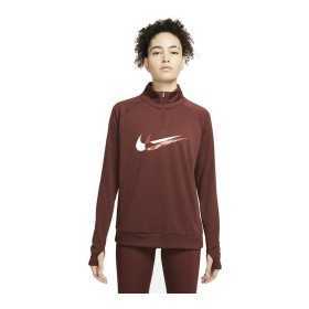 Tee-shirt Manches Longues Femme Nike Dri-FIT Swoosh Run Marron