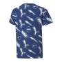 Child's Short Sleeve T-Shirt Puma AOP Dark blue