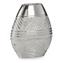 Vase Breite 9,8 x 26,5 x 22 cm aus Keramik Silberfarben