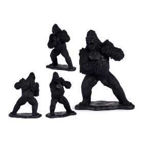 Prydnadsfigur Gorilla Svart Harts (25,5 x 56,5 x 43,5 cm)