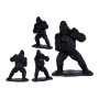 Deko-Figur Gorilla Schwarz Harz (25,5 x 56,5 x 43,5 cm)