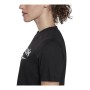 Damen Kurzarm-T-Shirt Reebok Cropped Identity Schwarz