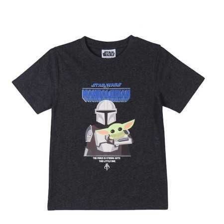 Barn T-shirt med kortärm The Mandalorian Svart