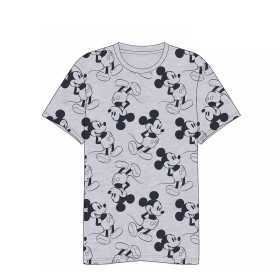 Herren Kurzarm-T-Shirt Mickey Mouse Grau