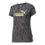 Chemisette Puma Essentials Tiger AOP Gris Noir