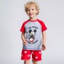 Pyjama D'Été Mickey Mouse Rouge Gris