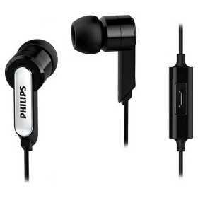 Headphones with Microphone Philips Black Silicone