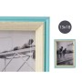 Cadre photo Bleu Marron Clair Verre Blanc 3 x 20 x 15 cm Bois MDF