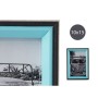 Photo frame Black Blue 3 x 17 x 12 cm Crystal MDF Wood