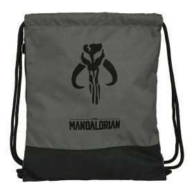 Rucksacktasche mit Bändern The Mandalorian 632158865 Schwarz Grau (35 x 40 x 1 cm)