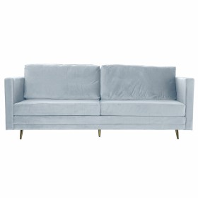 Sofa DKD Home Decor 210 x 78 x 85 cm Sixties Golden Metal Velvet Sky blue