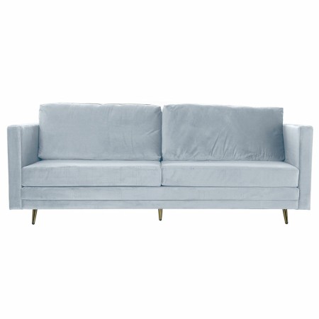 Sofa DKD Home Decor 210 x 78 x 85 cm Sixties Gold Metall Samt Himmelsblau