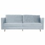 Soffa DKD Home Decor 210 x 78 x 85 cm Sixties Gyllene Metall Sammet Himmelsblå