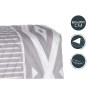 Reversible Bedspread Grey White Ethnic (260 x 180 cm)