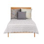 Reversible Bedspread Grey White Ethnic (260 x 180 cm)