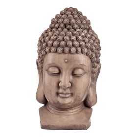 Decorative Garden Figure Buddha Head Grey Polyresin (35 x 65,5 x 38 cm)