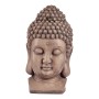 Dekorativ Trädgårdsfigur Buddha Huvud Grå Polyresin (35 x 65,5 x 38 cm)