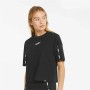 Women’s Short Sleeve T-Shirt Puma Tape Crop Black