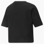 T-shirt à manches courtes femme Puma Tape Crop Noir