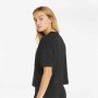 T-shirt med kortärm Dam Puma Tape Crop Svart