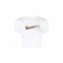Damen Kurzarm-T-Shirt TEE SLIM CRP SWOOSH DN5798 Nike 100 Weiß