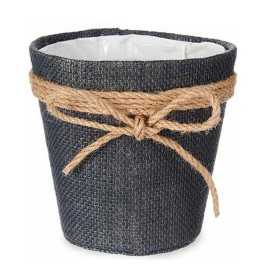 Planter Lasso Grey 14 x 14 x 14 cm Plastic 14 x 12,5 x 14 cm