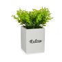 Decorative Plant White Cement Plastic (8 x 18 x 8 cm)