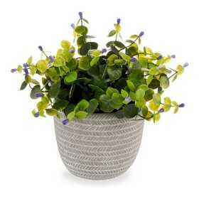 Dekorationspflanze Lila Blomster Grau grün Kunststoff