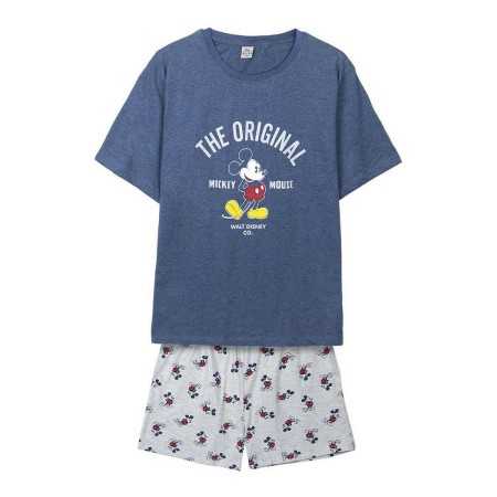 Pyjama Mickey Mouse Homme Bleu foncé (Adultes)