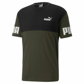 Kurzärmliges Sport T-Shirt Puma Power Colorblock Schwarz Herren