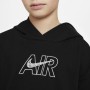 Sweatshirt mit Kapuze für Mädchen AIR FT CROP HOODIE Nike DM8372 010 Schwarz