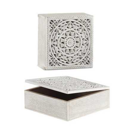 Decorative box Wood 18 x 6,5 x 18 cm