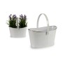 Planter Basket Metal White (22 x 19,5 x 37,5 cm)