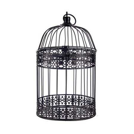 Decorative cage Circular 2 Pieces Black Metal