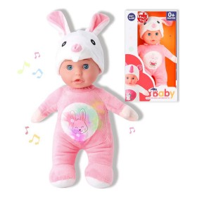 Doll Reig Rabbit Fluffy toy Pink 30 cm (30 cm)