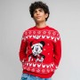 Herren Pullover Mickey Mouse Rot