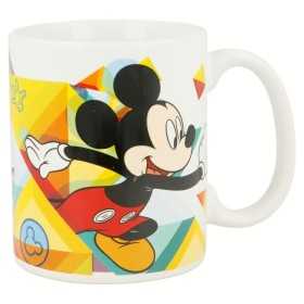 Mugg Mickey Mouse Happy smiles Keramik Röd Blå (350 ml)