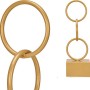 Prydnadsfigur Ringar Gyllene Metall (12,5 x 40,5 x 12,5 cm)
