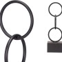 Decorative Figure Rings Black Metal (12,5 x 40,5 x 12,5 cm)