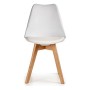 Dining Chair Brown White Wood Plastic (48 x 80 x 60 cm)
