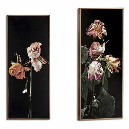 Bild Gold Blomster Spanplatte (21,2 x 2 x 51,2 cm)