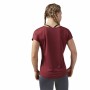 Damen Kurzarm-T-Shirt Reebok Work Mesh Dunkelrot