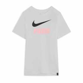 Barn T-shirt med kortärm Nike PSG Swoosh Club Vit