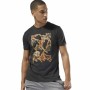 T-shirt med kortärm Herr Reebok Sportswear Training Kamouflage Svart
