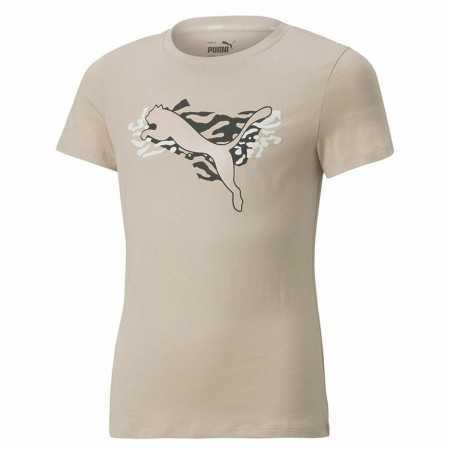 Child's Short Sleeve T-Shirt Puma Beige