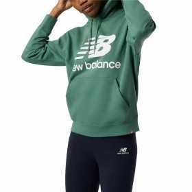 Sweat à capuche homme New Balance Essentials Stacked Logo Vert foncé
